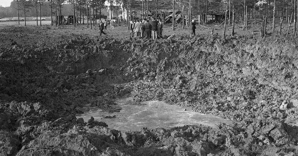 On this date in 1958, a B-47 dropped an atomic bomb on Mars Bluff, just 6 miles east of Florence!

Seriously...

After takeoff, the captain saw a warning light indicating the bomb was not secure in the harness. The bombardier made his way to the weapon. While attempting to secure