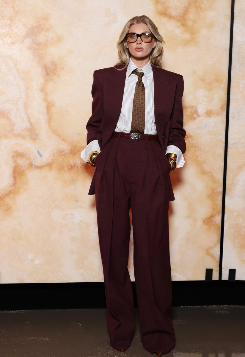 dearvotion's tweet photo. VS angels suited up at the Saint Laurent F/W 2025 show. I love it here. https://t.co/KuQ43tA9Gs