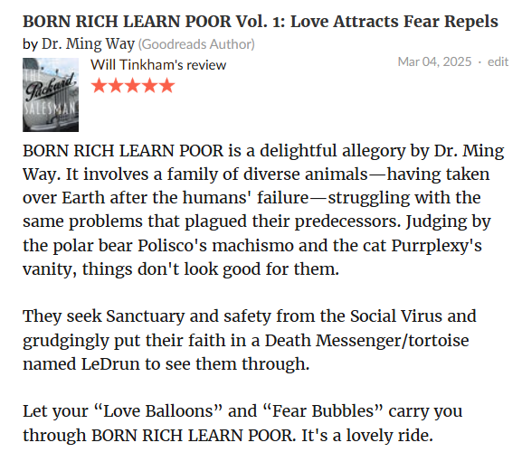 Will Tinkham (@willtink) on Twitter photo #MustRead
#BookReview
Dr. Ming Way / <a href="/thetaoishway/">Dr. Ming Way</a>
#BooksWorthReading
amazon.com/dp/B0C72C55H1 #MustRead
#BookReview
Dr. Ming Way / <a href="/thetaoishway/">Dr. Ming Way</a>
#BooksWorthReading
amazon.com/dp/B0C72C55H1