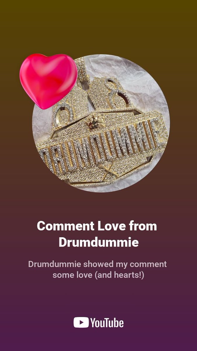 Drumdummie showed my comment some love (and hearts!) youtube.com/watch?v=-KXJm_…