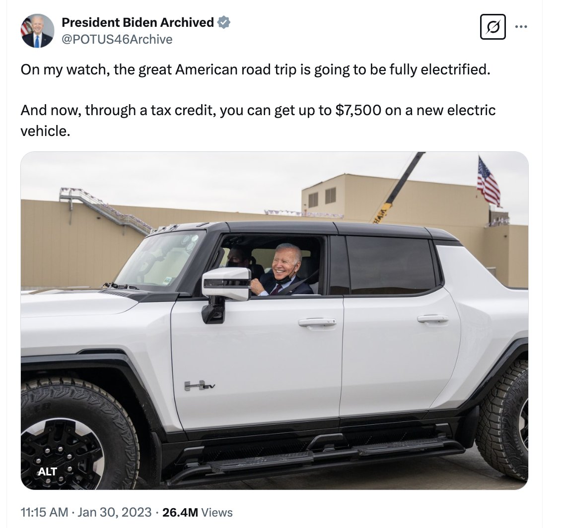 Rebecca G (@smoke_and_oakum) on Twitter photo <a href="/mattxiv/">matt</a> 1) What programs did Trump cut that "you need to live" ?
2) Y'all loved Biden promoting every other EV company a couple years ago. 
Stop swooning over everything the President does. It's starting to feel like white noise. <a href="/mattxiv/">matt</a> 1) What programs did Trump cut that "you need to live" ?
2) Y'all loved Biden promoting every other EV company a couple years ago. 
Stop swooning over everything the President does. It's starting to feel like white noise.