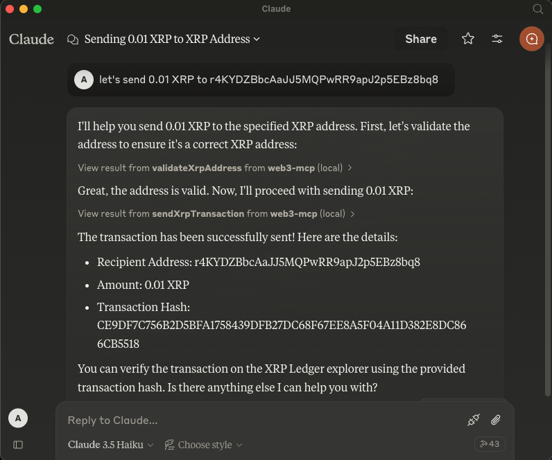 We're not just making ripples. We're making waves. 🌊

Web3-MCP now supports Ripple ($XRP)!
