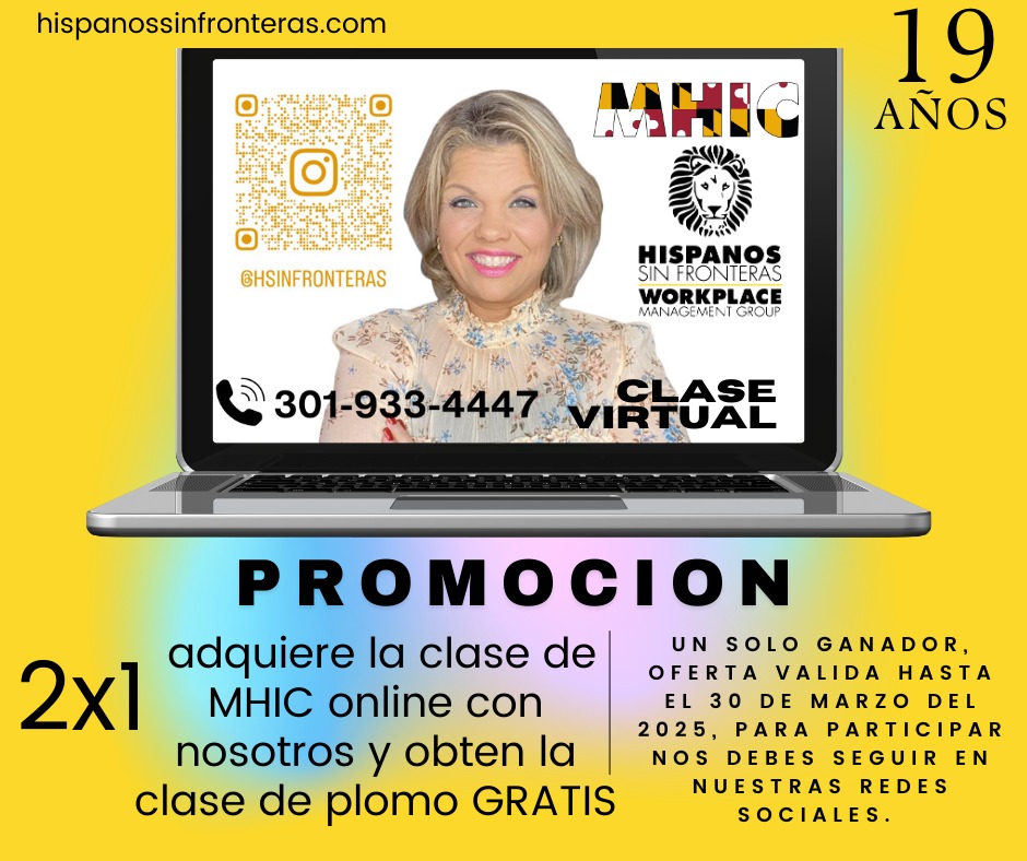 HSinfronteras's tweet photo. 🥳2x1 adquiere la clase de MHIC y obtener la clase de plomo totalmente Gratis, aparte entras a participar para ser uno de los 19 ganadores de un ¡50% OFF en la clase de Home Improvement!

*Aplican términos y condiciones* https://t.co/mMhqlNSn3k