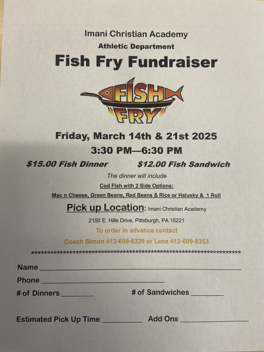 👀 you know what time it is Friday! 
One of the best Fish Fry’s in the burgh 
🐟  <a href="/WPIAL_Insider/">WPIAL Insider</a> pull up…
#Lent2025 #FridayVibes #SharetheBlessings