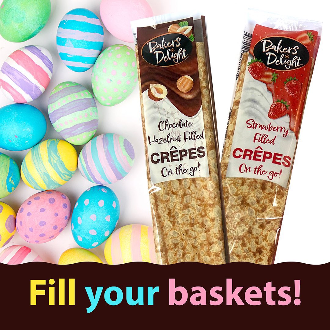 FoodsLevant's tweet photo. Pick up our Bakers Delight Crepes at @MarketBasket for the perfect Easter Basket stuffer! 🐣🧡

#food #snacks #groceries #shopping #Easter2025 #dessert #treats https://t.co/Y3nEdH7mRp