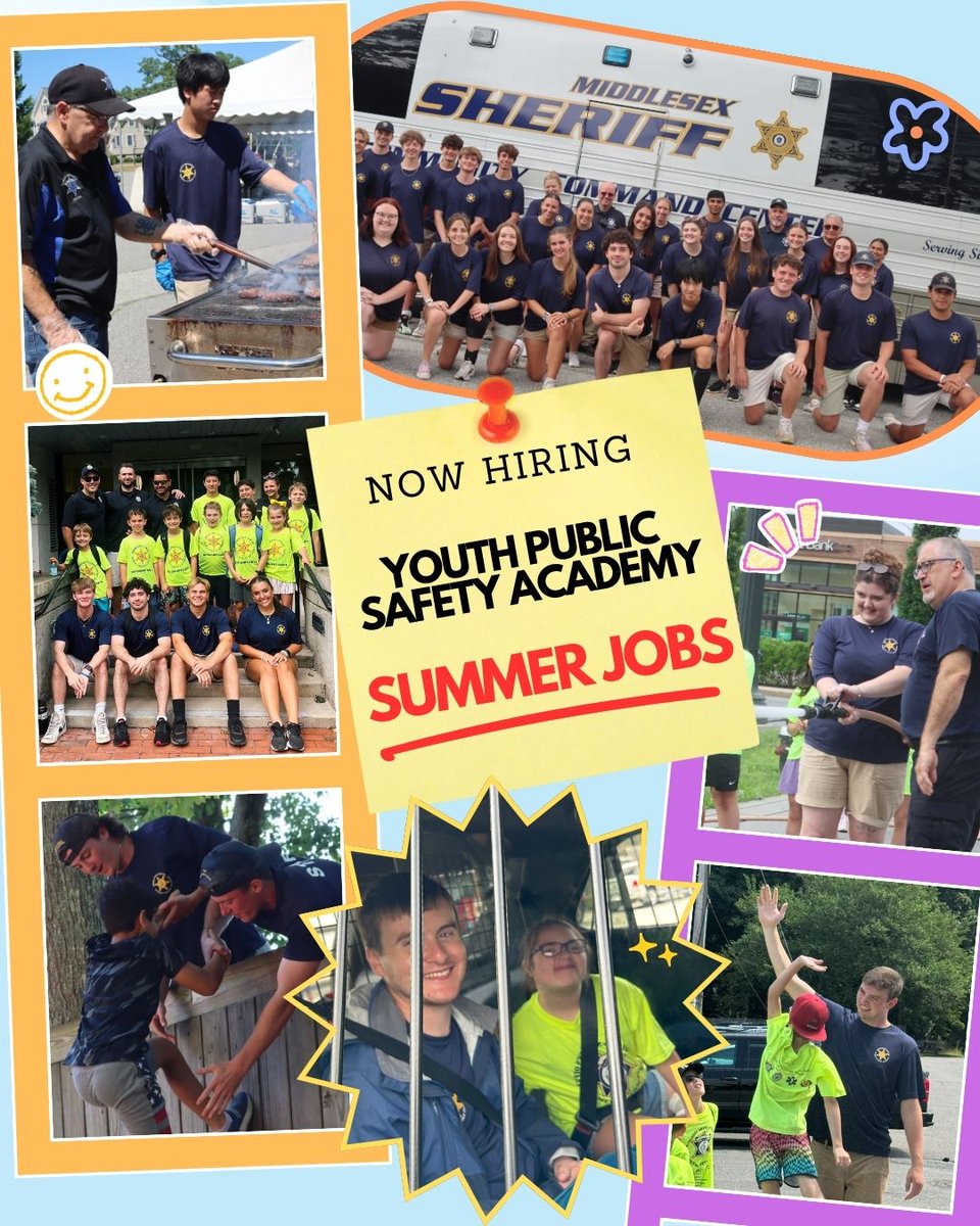 We're gearing up for our 2025 Youth Public Safety Academy! We're hiring responsible leaders for seasonal positions:
☀️Senior Counselor
☀️Counselors
☀️Nurse
☀️Office Administrator
☀️Kitchen Cook Crew/Coordinator
Apply online today: middlesexsheriff.org.