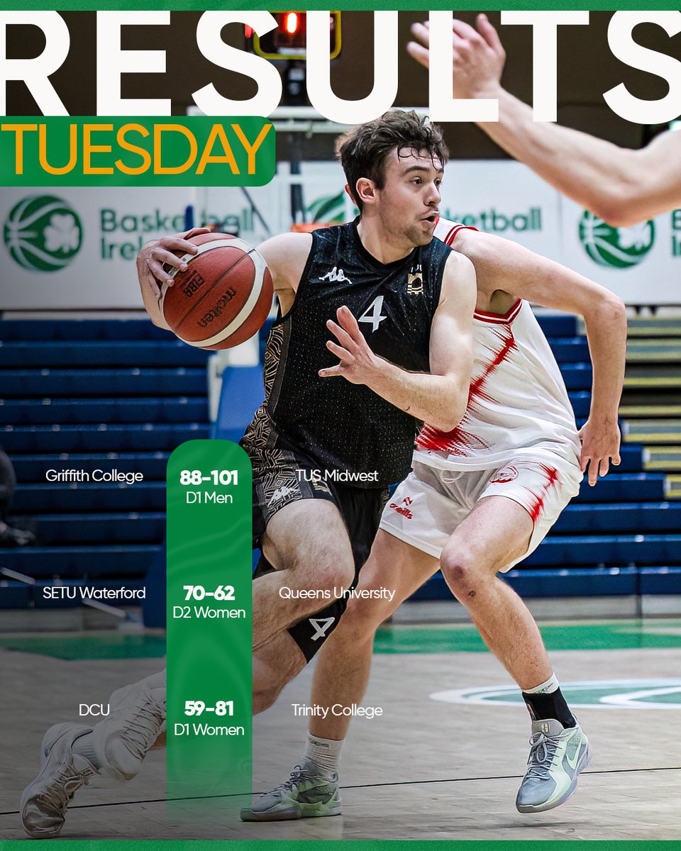 Basketball Ireland (@bballirl) on Twitter photo The opening day of Colleges League Finals at the National Basketball Arena did not disappoint 👑
Tune back into basketballireland.tv from 11:00am tomorrow to see 3️⃣ more exciting ties!
📸: <a href="/Michele_LaGrue1/">M LaGrue Photography</a>
#CollegeBasketball The opening day of Colleges League Finals at the National Basketball Arena did not disappoint 👑
Tune back into basketballireland.tv from 11:00am tomorrow to see 3️⃣ more exciting ties!
📸: <a href="/Michele_LaGrue1/">M LaGrue Photography</a>
#CollegeBasketball