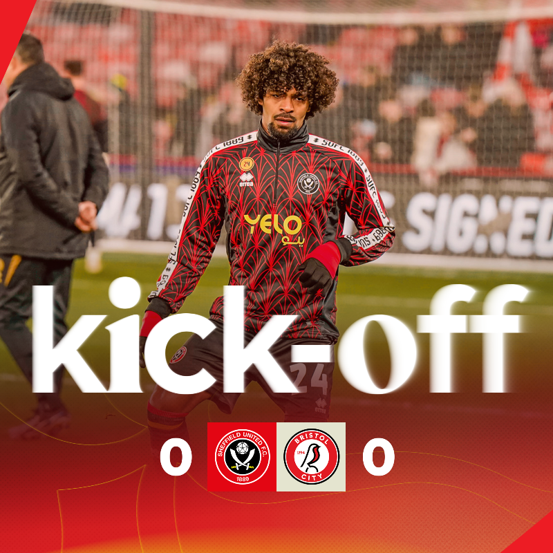 SheffieldUnited's tweet photo. The visitors get the ball rolling at BDTBL!

⚔️ 0-0 🐦 | #SHUBRC