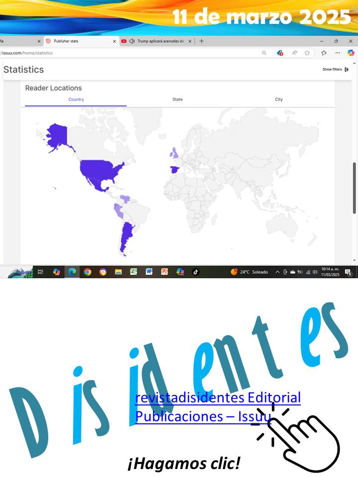 SerDisidentes's tweet photo. Revista Disidentes es un proyecto cultural con sede en México. Agradecemos la preferencia de nuestros lectores en América y Europa. Léanos y síganos en nuestras redes sociales.
revistadisidentes Editorial Publicaciones – Issuu https://t.co/xj3IH76ykM