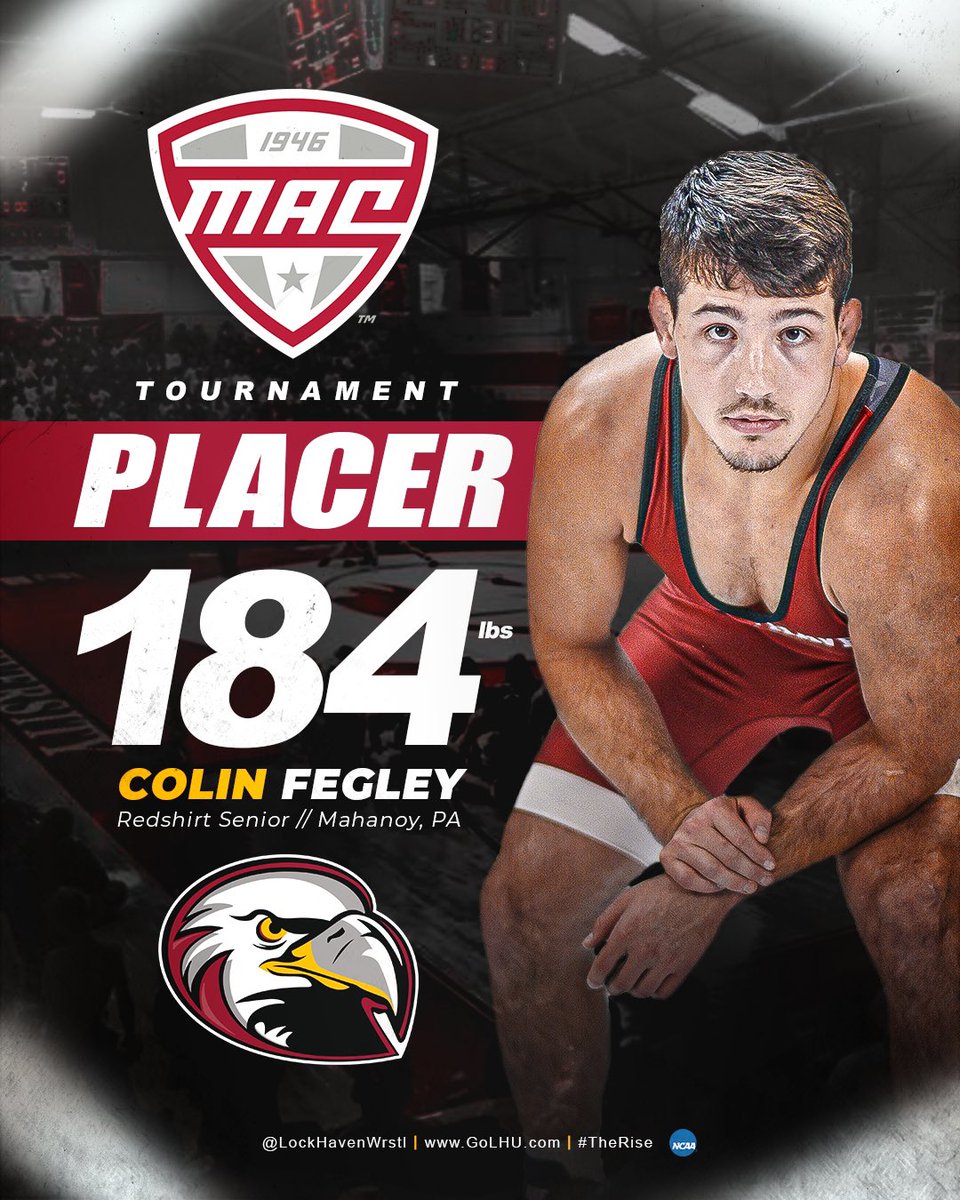 Add another NCAA Qualifier at 184! Congrats Colin Fegley 🦅#TheRise <a href="/MACSports/">MACtion</a>