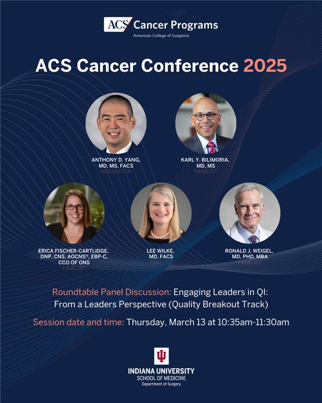 Indiana Surgery -Indiana Univ School of Medicine (@iu_surgery) on Twitter photo š¢IU Surgery Chair, <a href="/kbilimoria/">Karl Bilimoria</a> and Vice Chair of Quality, <a href="/TonyYangMD/">Anthony Yang</a>, are set to lead a roundtable discussion at the <a href="/AmCollSurgeons/">American College of Surgeons</a> Cancer Conference this week! Yang will moderate while Bilimoria joins as a panelist to explore strategies for engaging hospital and health system š¢IU Surgery Chair, <a href="/kbilimoria/">Karl Bilimoria</a> and Vice Chair of Quality, <a href="/TonyYangMD/">Anthony Yang</a>, are set to lead a roundtable discussion at the <a href="/AmCollSurgeons/">American College of Surgeons</a> Cancer Conference this week! Yang will moderate while Bilimoria joins as a panelist to explore strategies for engaging hospital and health system