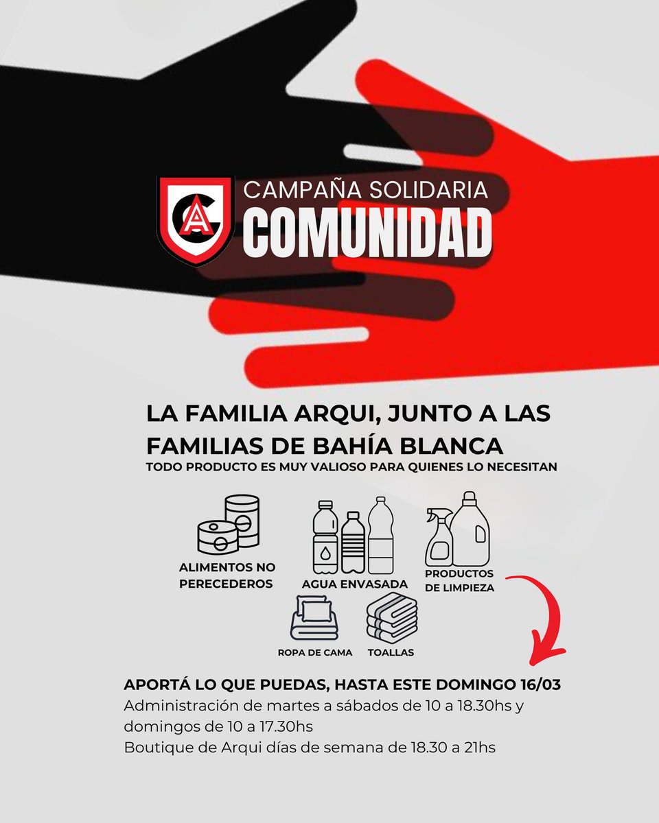 SergioPalmas's tweet photo. En un contexto en el que nos quieren imponer el "sálvese quien pueda" , emociona y trae esperanza ver cómo una vez más, los clubes de barrio se ponen al servicio de ayudar. Todos con Bahía Blanca. https://t.co/4g6LisyMhw