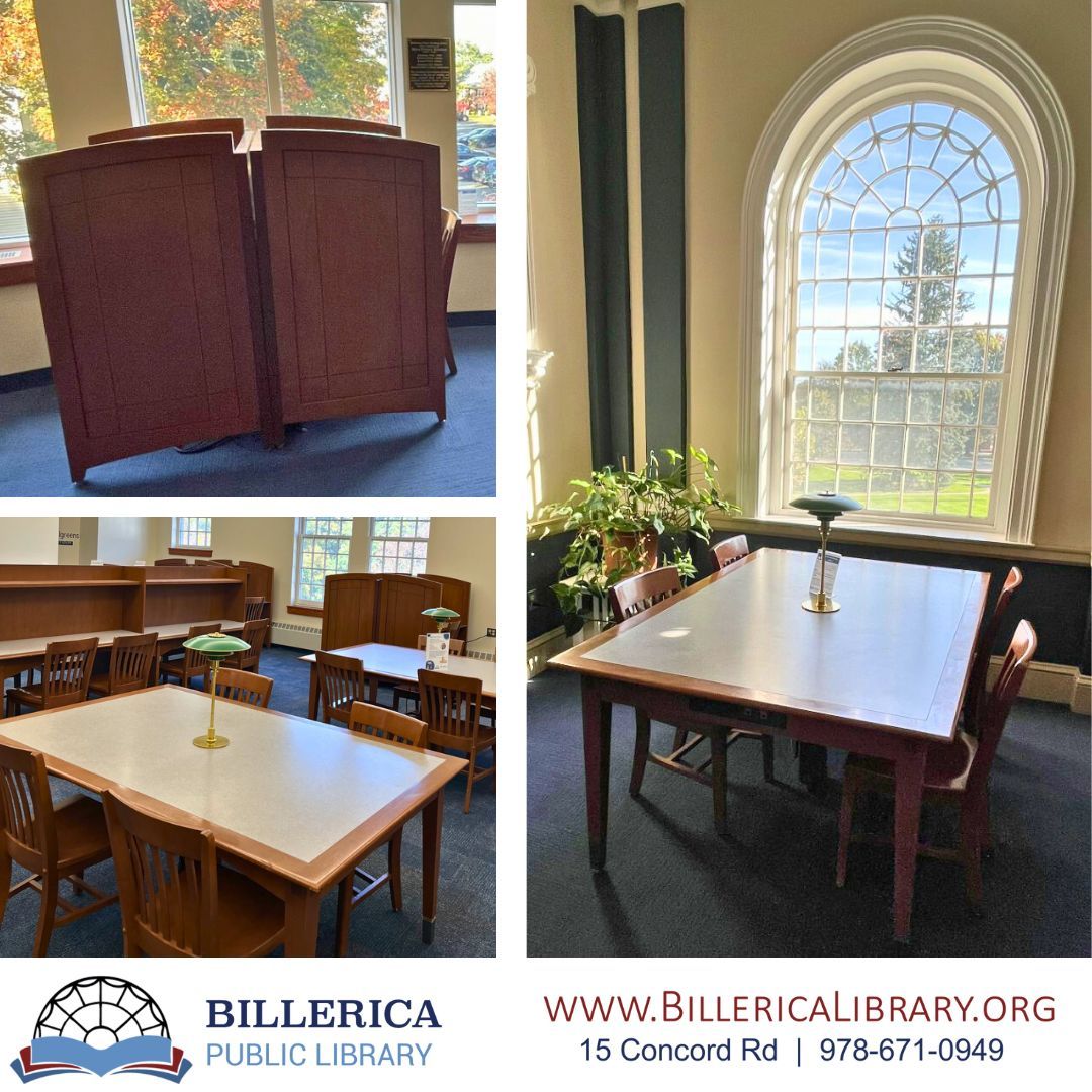 Billerica_Lib's tweet image. 📚✨ Did you know the second floor is our quiet floor? It's the perfect spot to focus! We offer study rooms, tables, carrels, computers, and free Wi-Fi to help you stay productive. Come make the most of a peaceful environment for studying or working! #StudySpace #BillericLibrary…