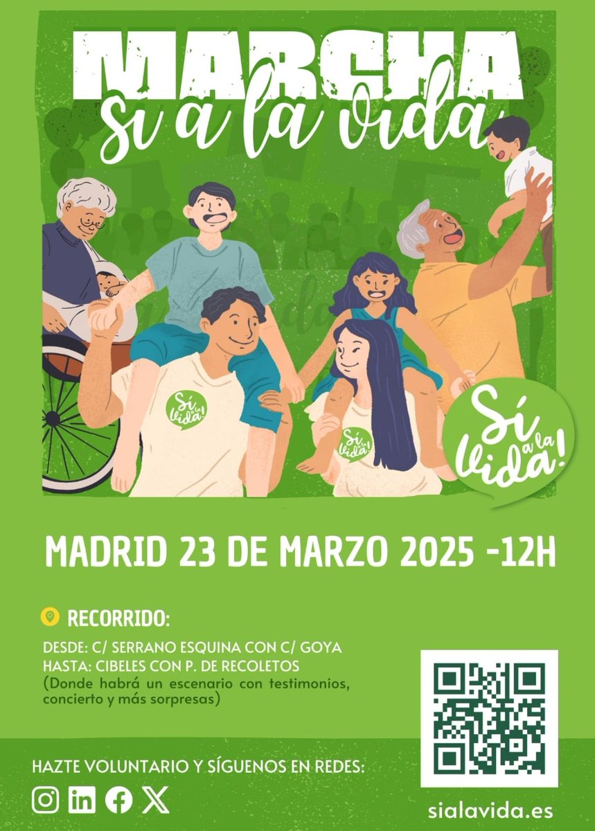 ¡ Bus Gratis para la Marcha Sí a la Vida en Madrid ! 
 -Saldrá desde Mairena del Alcor a las 23.30 Sábado día 22 marzo y desde Sevilla media hora más tarde, a las 24 horas desde el Campo del Betis.Por favor difundid ¡Vamos a completar el autobús entre todos, anímate!
