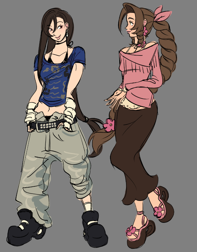 i can finally draw again so have these aerti fashion warmups 🩷