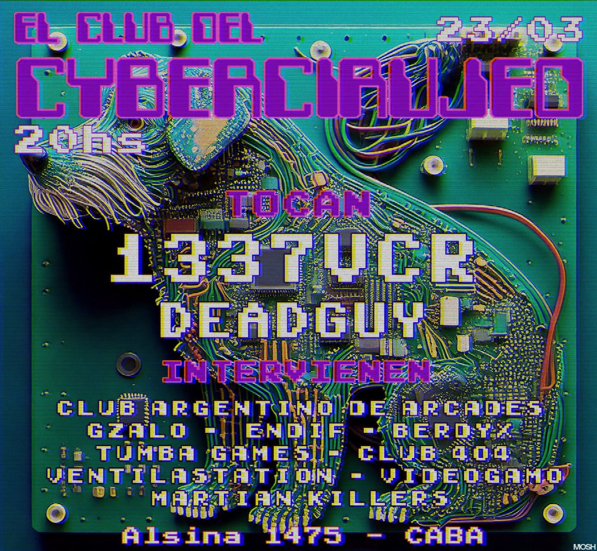 uctumiok's tweet image. Vuelve El club del cybercirujeo!
23 de marzo 20hs en Alsina 1475, CABA
#videogames #perfos #livecoding #cybercirujas #fiesta