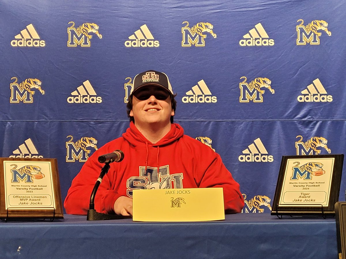Congratulations to Jake Jocks who will be playing football at St  Thomas University!