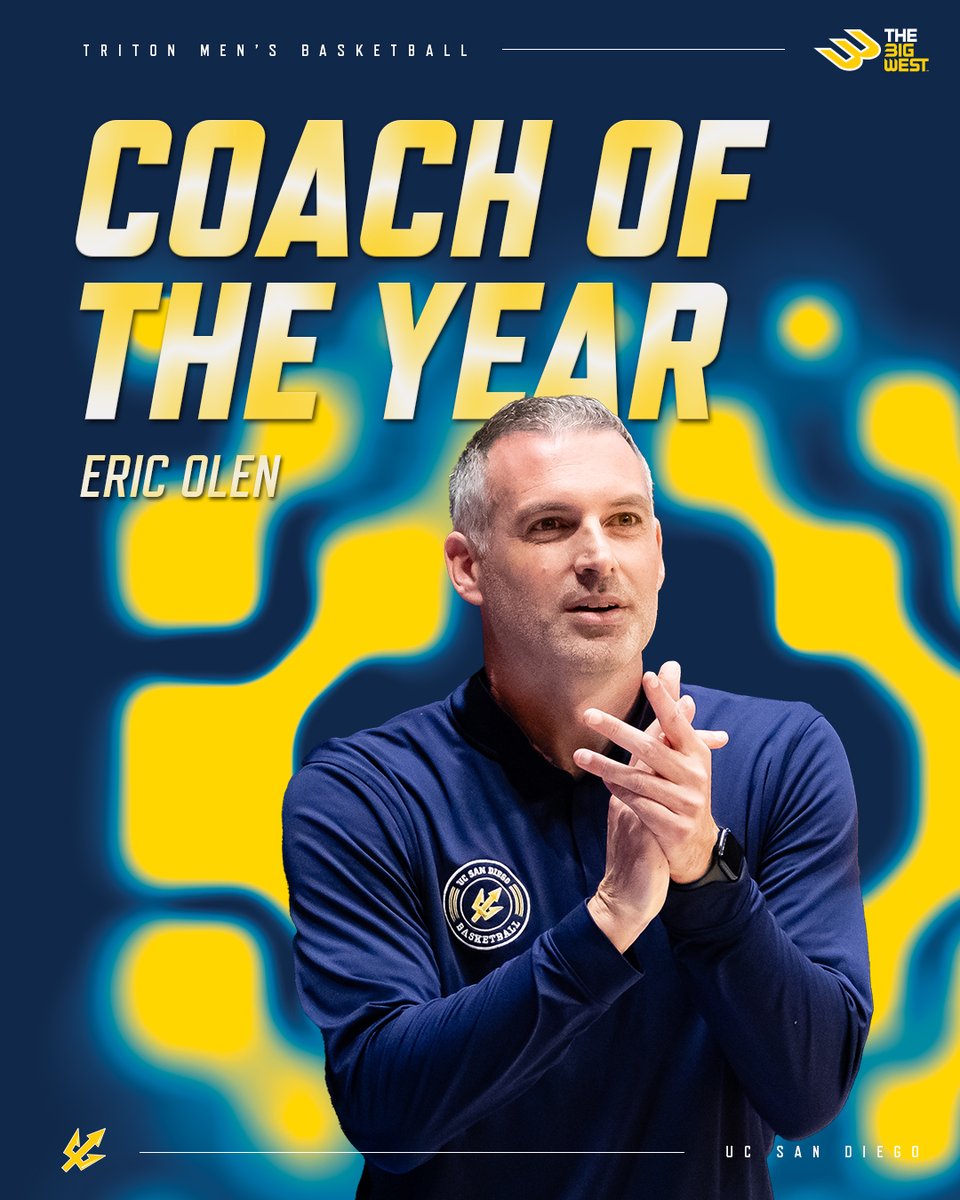 Coach Olen is the Coach of the Year for the second straight season!

#GoTritons