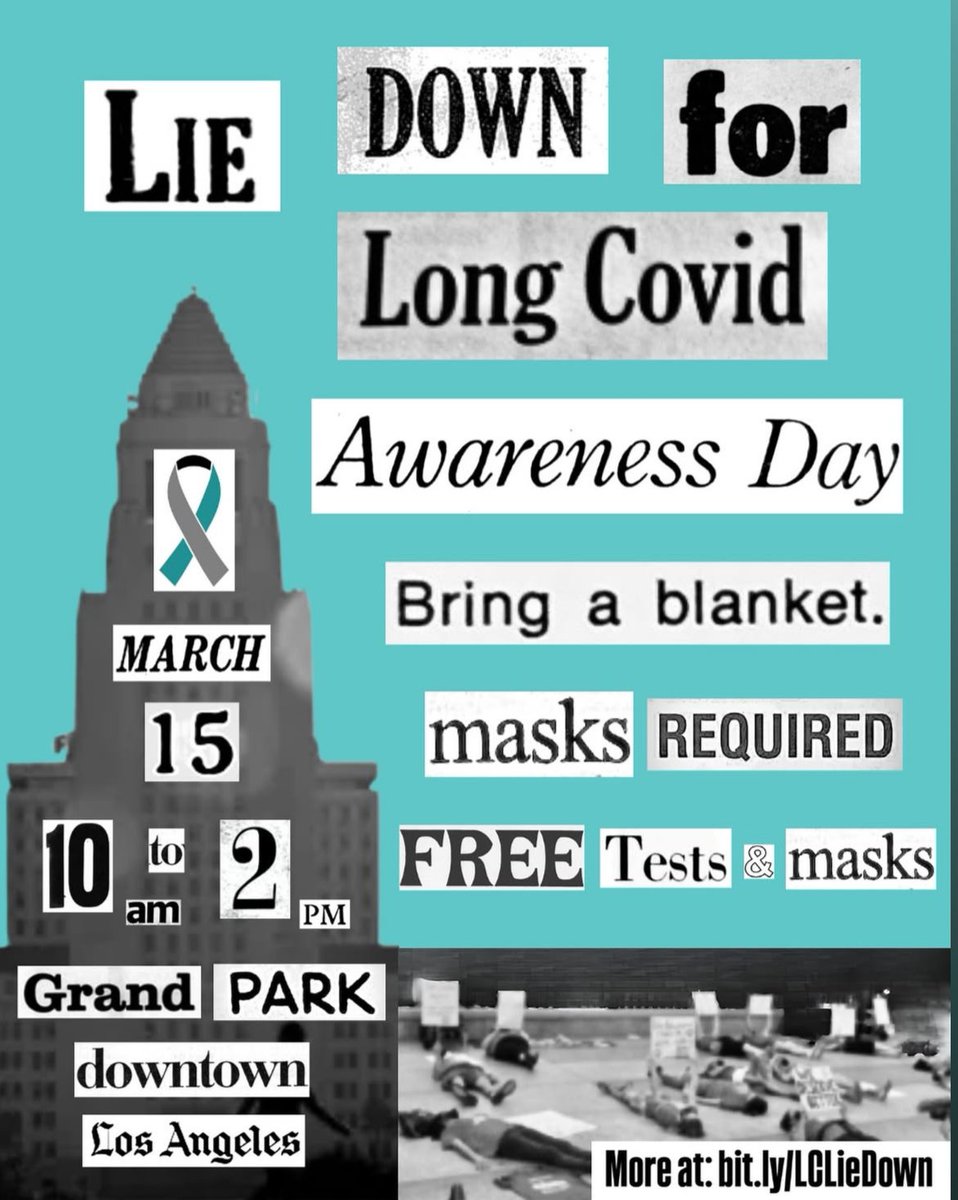 we_are_ssd's tweet image. So many amazing people have been working hard to make this event impactful and safe. If you&apos;re in SoCal for #LongCovidAwarenessDay, come make your voice heard!

bit.ly/LCLieDown

#pwLC #CureLongCovidNOW #LongCovidMakesUsOne #LongCOVIDSupport #LongCovidMassFollow
