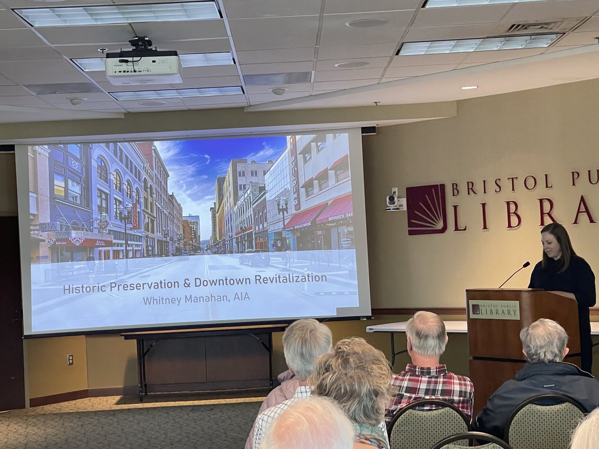 Staff enjoyed attending a presentation on historic preservation last night at an event sponsored by the Bristol Historical Society. Inspiring work!! ⁦<a href="/EadsLeads/">Randy Eads</a>⁩ ⁦<a href="/Neal0sborne/">Neal Osborne</a>⁩