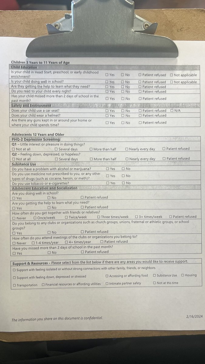 JayByrd2020's tweet image. Medical screening form for pediatrician office…note the question on firearms:
I get they are screening for safety but I wonder who has access to this and what do they/could they do with it…
@NRA @GunOwners @repmorgan @RobertKennedyJr