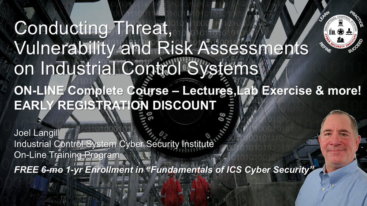 Based on the success of the training at S4x25 , I have decided to release an online version of my new course "Conducting Threat, Vulnerability and Risk Assessments on ICS" publicly with labs and more.Additional details can be found at icscsi.org/curriculum-tvr….