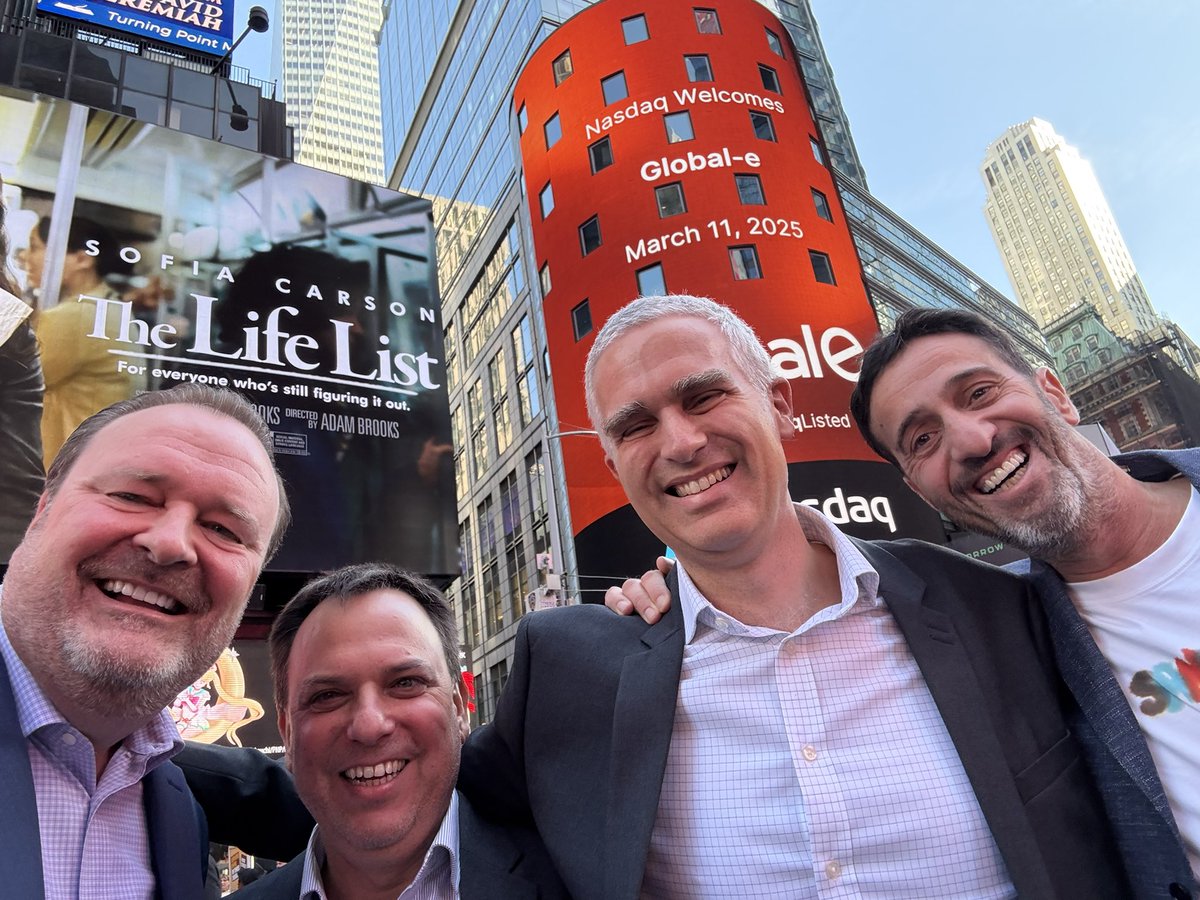 Amazing market close at the <a href="/NasdaqExchange/">Nasdaq Exchange</a> closing bell with our friends from Global-E!! $glbe