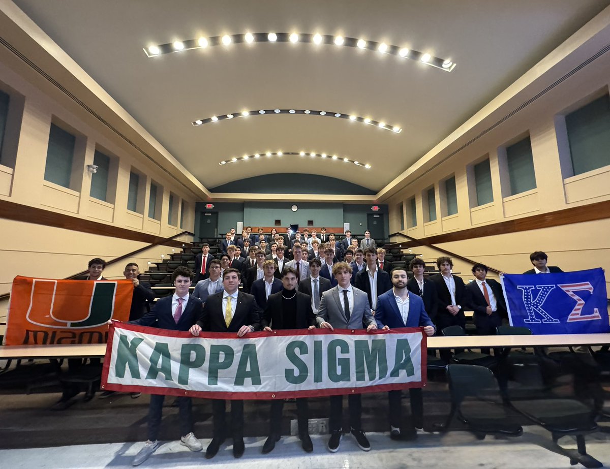 #Colony-Kickoff: Kappa Sigma has kicked off our the Epsilon-Beta Colony at the University of Miami with 62 men. #GoCanes #ItsAllAboutTheU #RushKappaSigma 

<a href="/univmiami/">University of Miami</a>