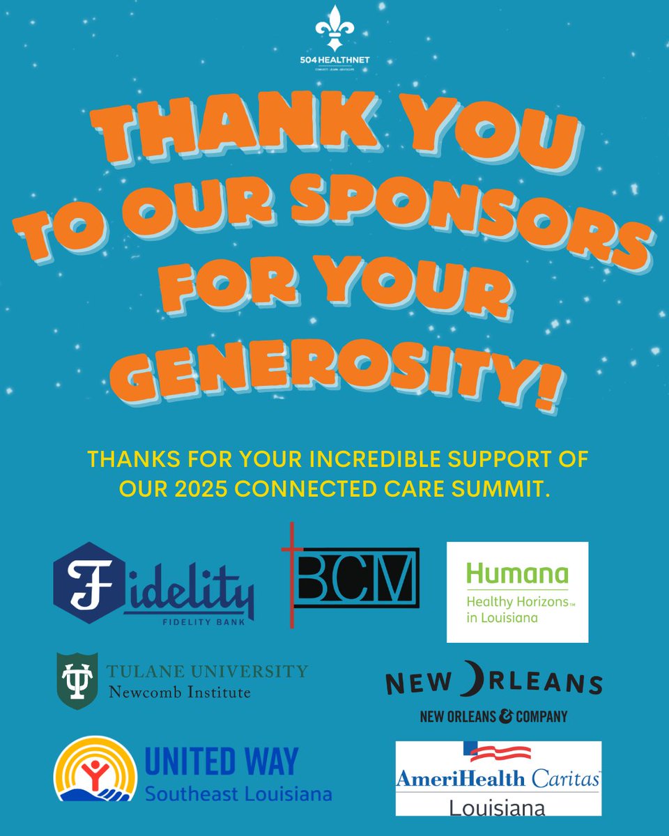 THANK YOU FOR HELPING US MAKE THIS EVENT HAPPEN!

504healthnet.org/connected-care…