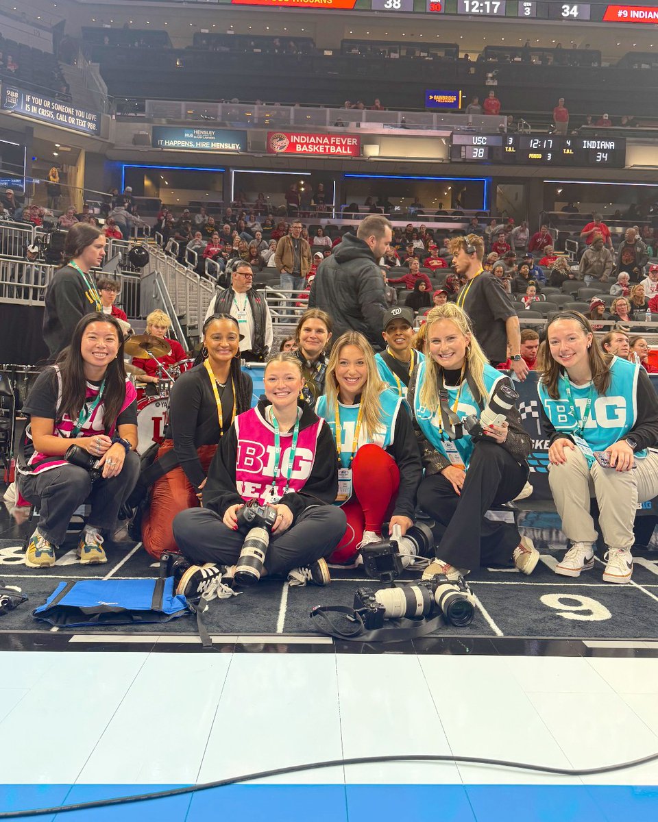 Some of the women behind the content at the Big Ten Tournament. 📸 🎥