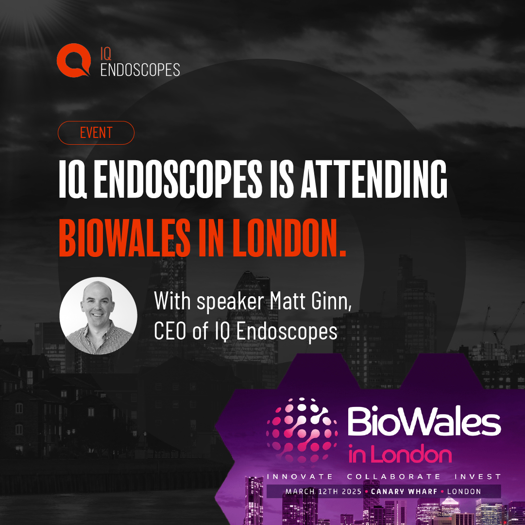 IQ Endoscopes is at BioWales in London today.

Our CEO, Matt Ginn, will be highlighting how our single-use endoscopes have been designed to support current endoscopy provision. 

For event details, visit: bit.ly/4huRB29

#BioWalesInLondon #BioWales #endoscopy