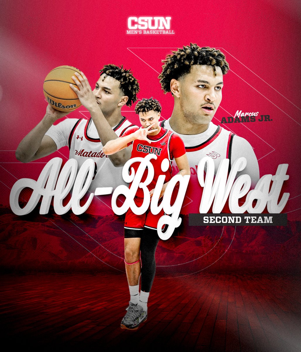 CSUN Menโs Basketball (@csunmbb) on Twitter photo ๐๐ฅ๐ฅ-๐๐ข๐ ๐๐๐ฌ๐ญ ๐๐๐๐จ๐ง๐ ๐๐๐๐ฆ ๐
Marcus led the team and ranked eighth in <a href="/BigWestSports/">The Big West</a> with 16.5 points per game. He ranked sixth in the conference for FG% (52.9) and fourth for 3FG% (40.0).
#GoMatadors x <a href="/marcusadams21/">Marcus Adams Jr</a> ๐๐ฅ๐ฅ-๐๐ข๐ ๐๐๐ฌ๐ญ ๐๐๐๐จ๐ง๐ ๐๐๐๐ฆ ๐
Marcus led the team and ranked eighth in <a href="/BigWestSports/">The Big West</a> with 16.5 points per game. He ranked sixth in the conference for FG% (52.9) and fourth for 3FG% (40.0).
#GoMatadors x <a href="/marcusadams21/">Marcus Adams Jr</a>