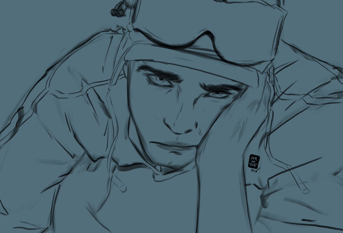 jukinthebox's tweet photo. oo this is doing decently heres process pics….also kinda obsessed w this movie rn so expect more drawings soon lol https://t.co/c0CgnL1OkI