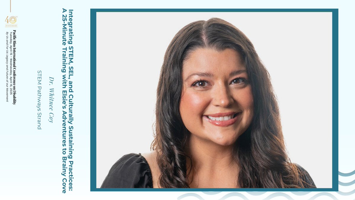 Join Integrating STEM, SEL, and Culturally Sustaining Practices: A 25-Minute Training with Elsie's Adventures to Brainy Cove, with Dr. Whitnee Coy

Tue Apr 15, 2025, 9:00-9:25am, 308A
#STEM #SEL #Culturally #Conference #Disability #Hawaii #uhmanoa