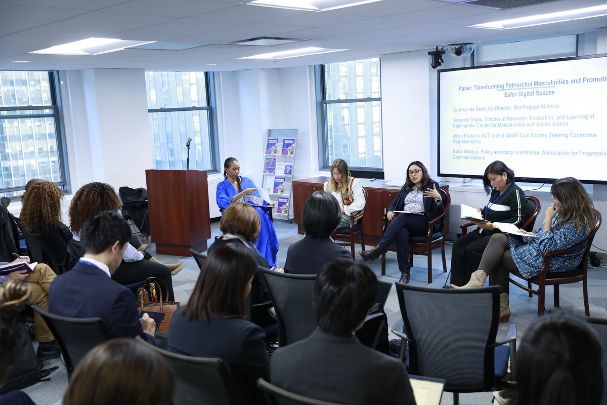 JahaENDFGM's tweet photo. Online violence isn’t just words—it fuels real-world harm. At #CSW2025, I moderated a powerful discussion with @UN_Women on dismantling misogyny in digital spaces. We must transform online norms to protect women &amp; girls. The fight continues. #EndGBV #SafeSpacesForAll https://t.co/HotWq8TJWj