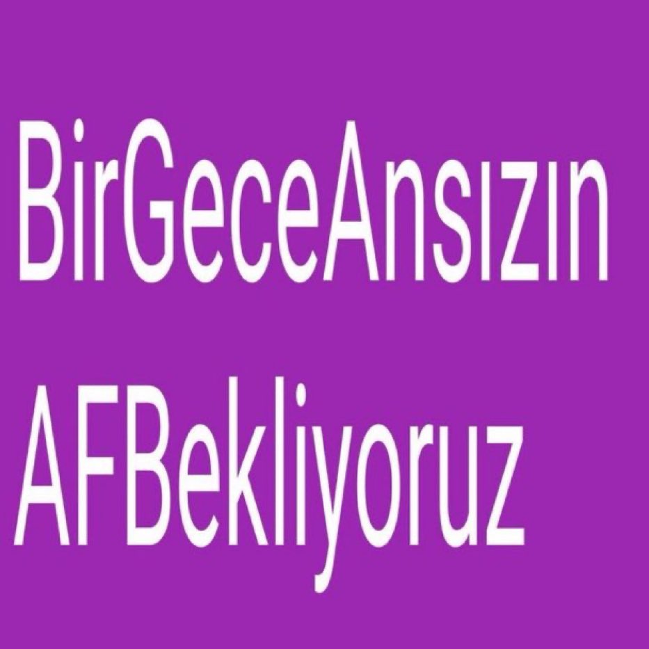 Vallahi onları size unutturmayacağız‼️
Bizi görene kadar,mahkumlar için bir adım atılana kadar susmayacağız‼️
Zulme engel olamıyoruz ama duyurmaktan geri durmayacağız

ErdoğanAffı TemizSayfa 🕊️
#GenelAf 🇹🇷

<a href="/RTErdogan/">Recep Tayyip Erdoğan</a> <a href="/yilmaztunc/">Yılmaz TUNÇ</a> <a href="/adalet_bakanlik/">T.C. Adalet Bakanlığı</a> <a href="/Mhalukcavusoglu/">M.Haluk Çavuşoğlu</a> <a href="/eczozgurozel/">Özgür Özel</a>