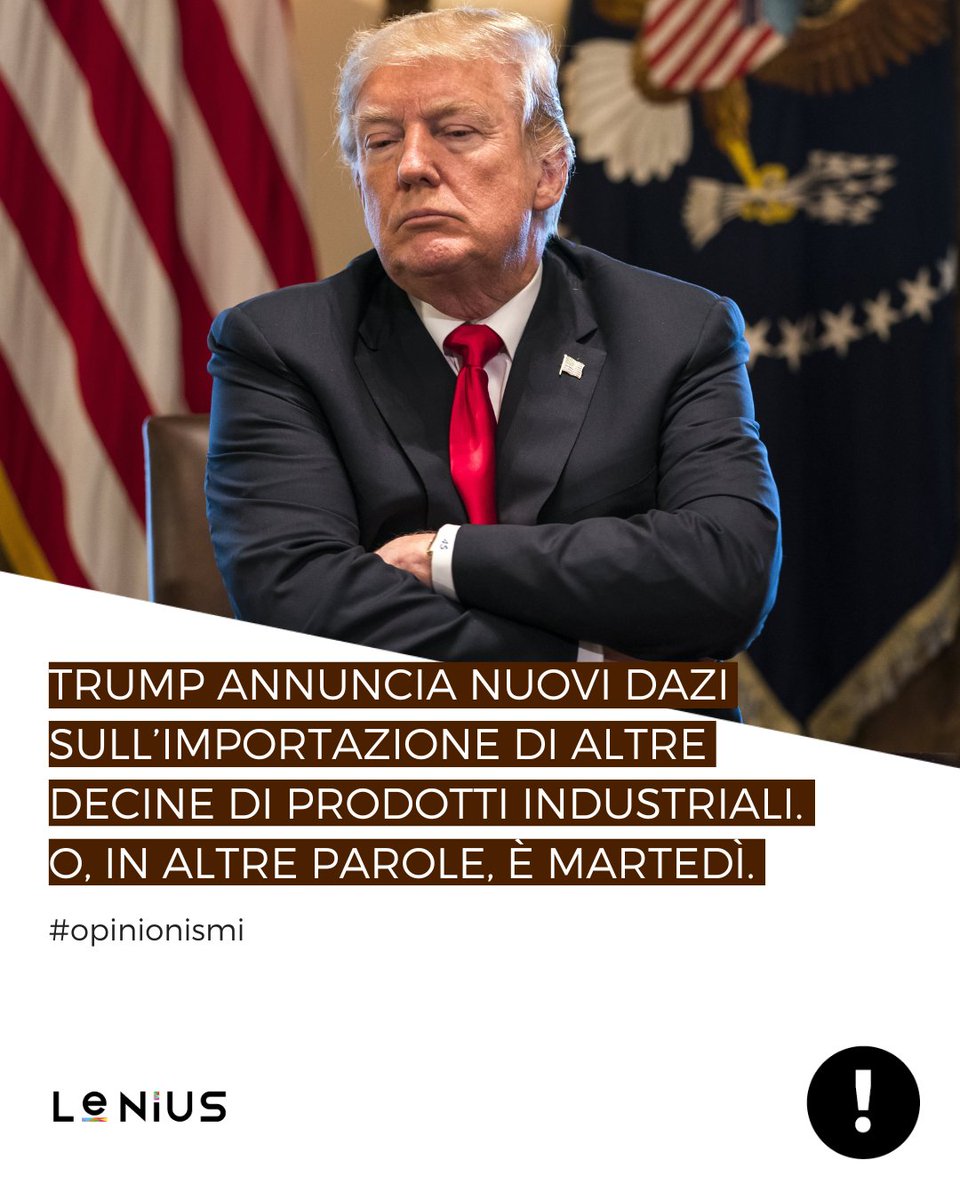 Le_Nius's tweet photo. Ma aspettate di sentire le annessioni del mercoledì...

#opinionismi #Trump #dazi #DonaldTrump #daziusa https://t.co/2JVmXglMsK