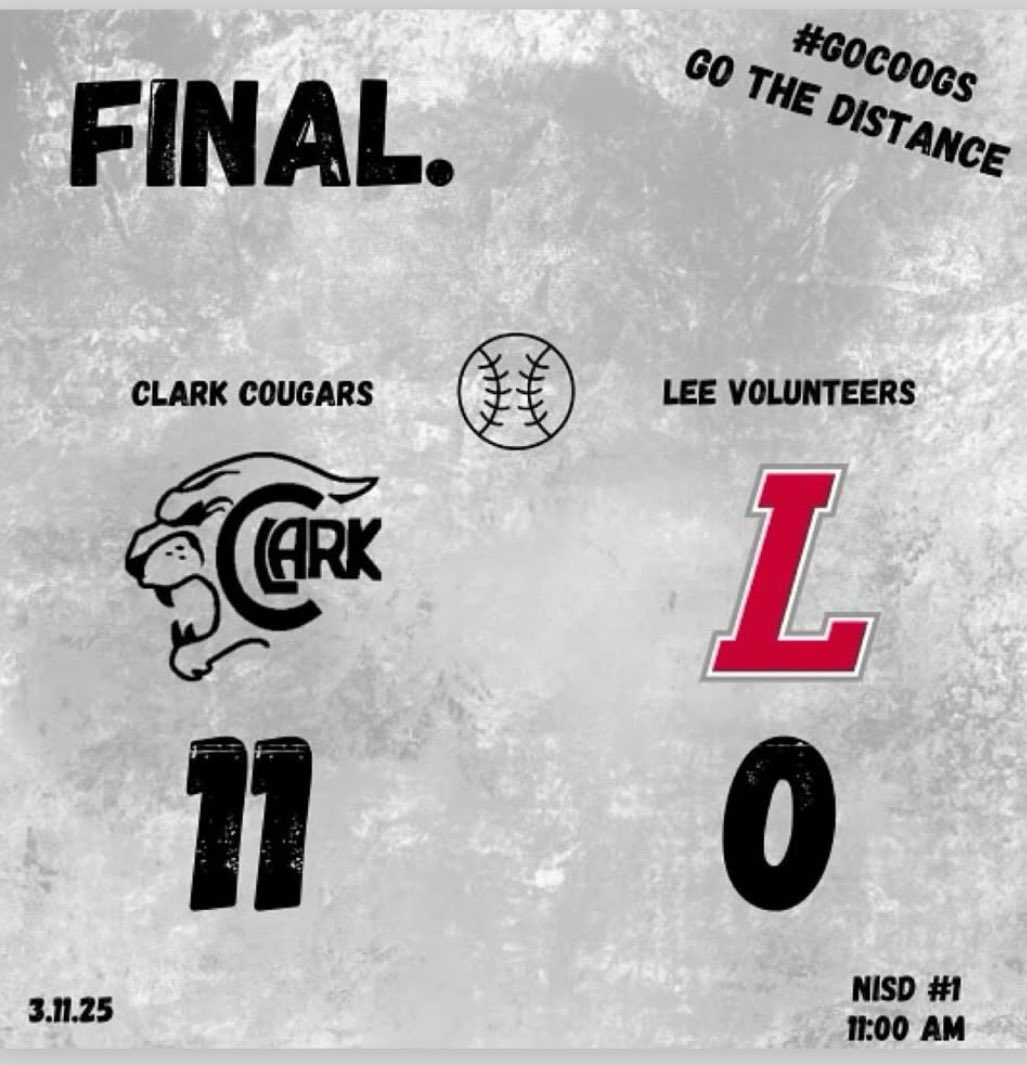 Clark Cougar Baseball (@cougarclark) on Twitter photo That's a Cougar W! Led by great pitching and batting, the boys took and early lead and never looked back.
<a href="/BenjaminRoska12/">Benjamin Roska</a> (2-1, 1.17 ERA) CG, W, 6 IP, H, 6 K.
<a href="/jakeRamirez2026/">Jake Ramirez</a> 3-4, 2B, 2 R
<a href="/LukeFloresKing2/">Luke Flores-King</a> 2-4, HR 💣, 2 R, 2 RBI
<a href="/Derek_Rod12/">Derek</a> 2-3, 3B, R, RBI
1-0 in District! That's a Cougar W! Led by great pitching and batting, the boys took and early lead and never looked back.
<a href="/BenjaminRoska12/">Benjamin Roska</a> (2-1, 1.17 ERA) CG, W, 6 IP, H, 6 K.
<a href="/jakeRamirez2026/">Jake Ramirez</a> 3-4, 2B, 2 R
<a href="/LukeFloresKing2/">Luke Flores-King</a> 2-4, HR 💣, 2 R, 2 RBI
<a href="/Derek_Rod12/">Derek</a> 2-3, 3B, R, RBI
1-0 in District!