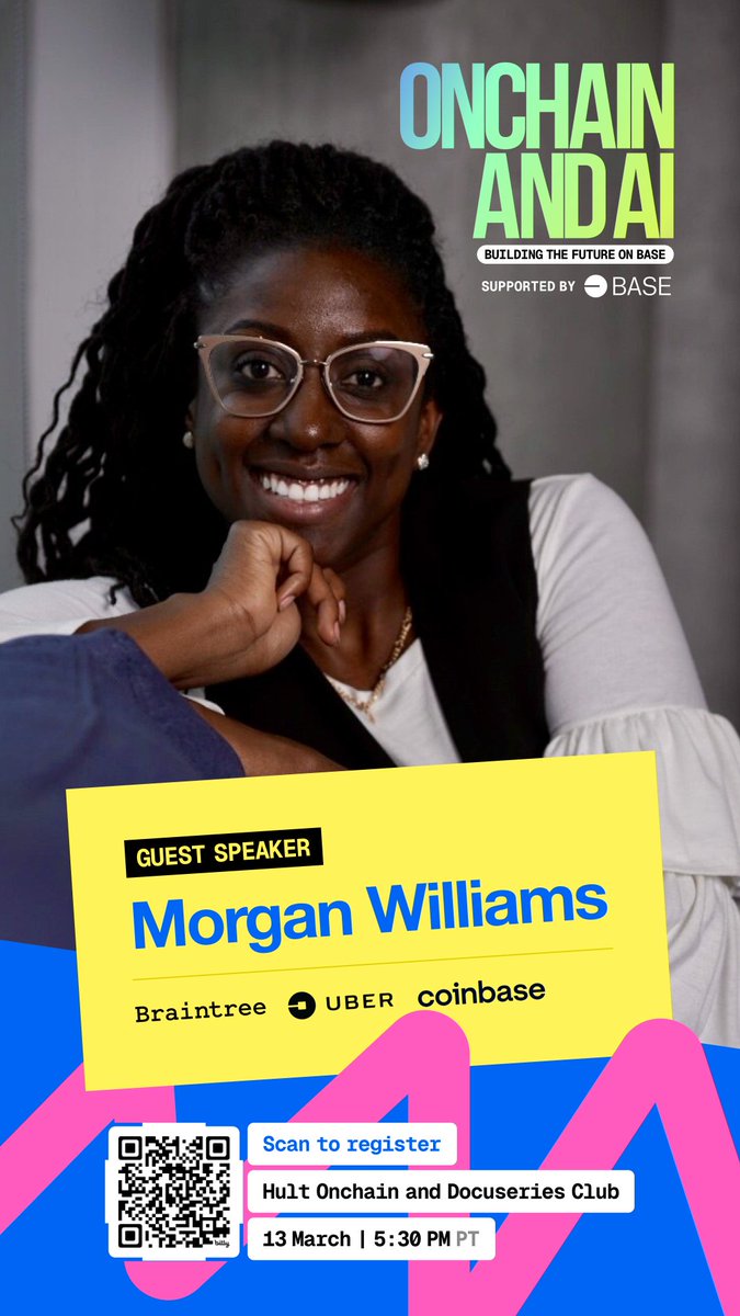 codemathics's tweet photo. Thrilled to share that @MORe_aGAiN will be joining us as a guest speaker during Onchain and AI - Building the Future on @base hosted by the @hultonchain team here in the heart of San Francisco! https://t.co/HFYXhTs4AO