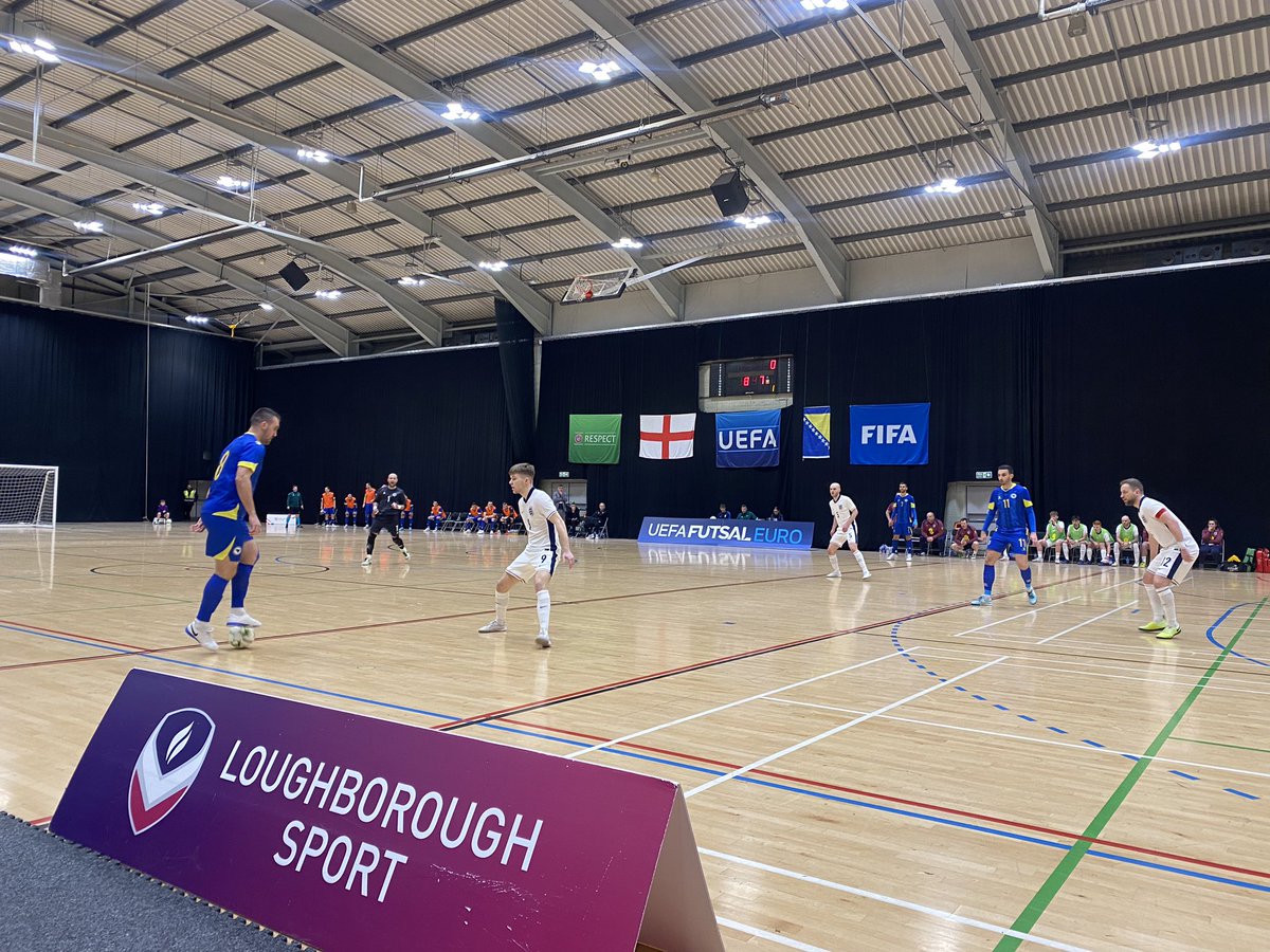 zuleikhachikh's tweet image. Bosnia and Herzegovina 3-0 up at the break. Met the BH Fanaticos (Hardcore Bosnians on Tour). Incredible futsal and support on display 🔥
