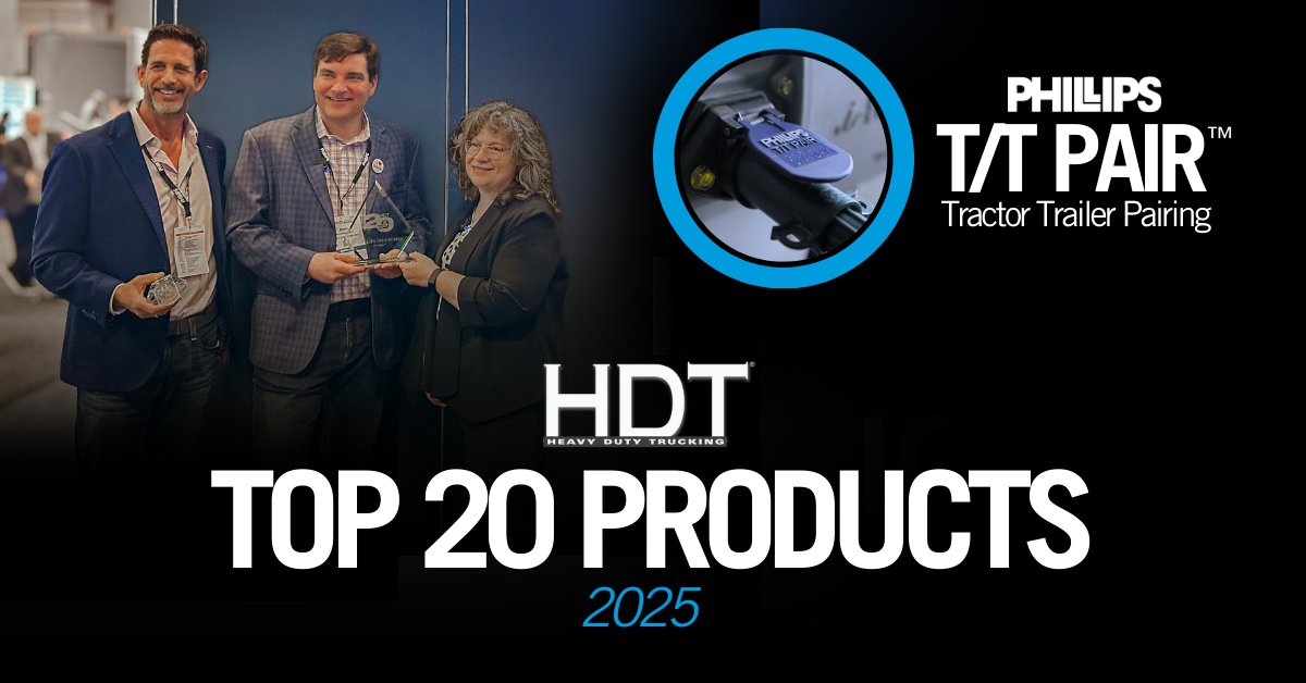 Our T/T Pair™ has been named an HDT Top 20 Product for 2025! This advanced tractor-trailer pairing solution enhances fleet security and efficiency by detecting unauthorized connections and preventing operational disruptions. Read more: ow.ly/AenS50Vg2yT