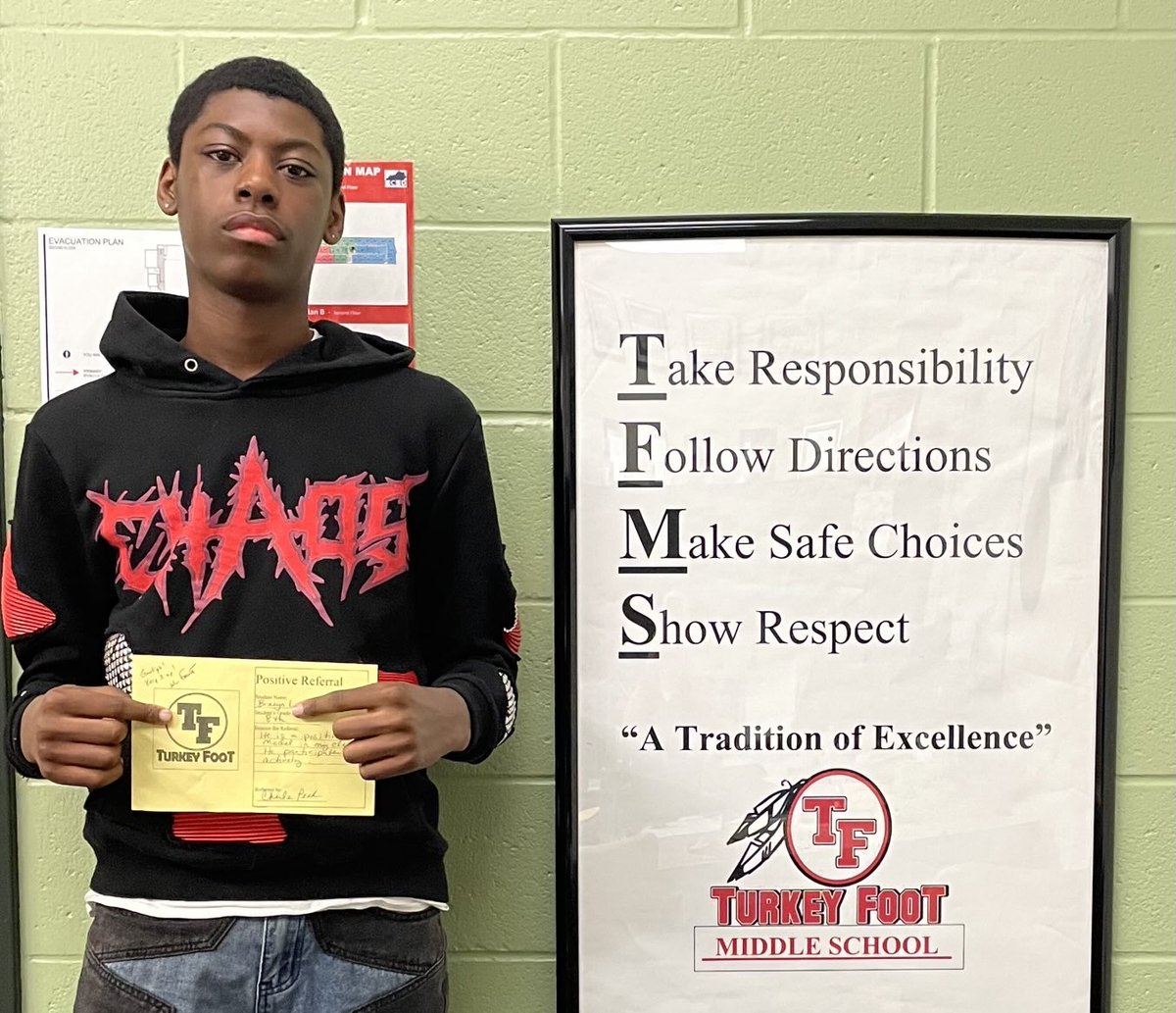 Chris Fossett (@c_fossett) on Twitter photo Recognizing this <a href="/FootMiddle/">Turkey Foot Middle School</a> eighth grader for being a positive role model in class. He is also an actively engaged student in his classes! Great job! Recognizing this <a href="/FootMiddle/">Turkey Foot Middle School</a> eighth grader for being a positive role model in class. He is also an actively engaged student in his classes! Great job!