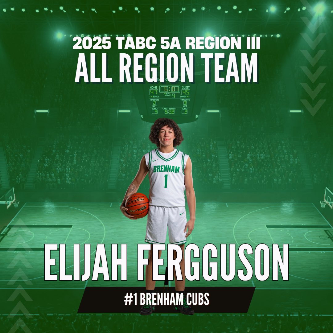 Brenham Cub Basketball (@bhscubhoops) on Twitter photo Congrats to Elijah Ferguson for being selected to the 2025 TABC All-Region 3-5A Boys Basketball Team!
<a href="/BrenhamCubAth/">Brenham HS Athletics</a> <a href="/BrenhamISD/">Brenham ISD</a> <a href="/Tabchoops/">๐๐ผ๐ฝ๐พ๐๐</a> Congrats to Elijah Ferguson for being selected to the 2025 TABC All-Region 3-5A Boys Basketball Team!
<a href="/BrenhamCubAth/">Brenham HS Athletics</a> <a href="/BrenhamISD/">Brenham ISD</a> <a href="/Tabchoops/">๐๐ผ๐ฝ๐พ๐๐</a>
