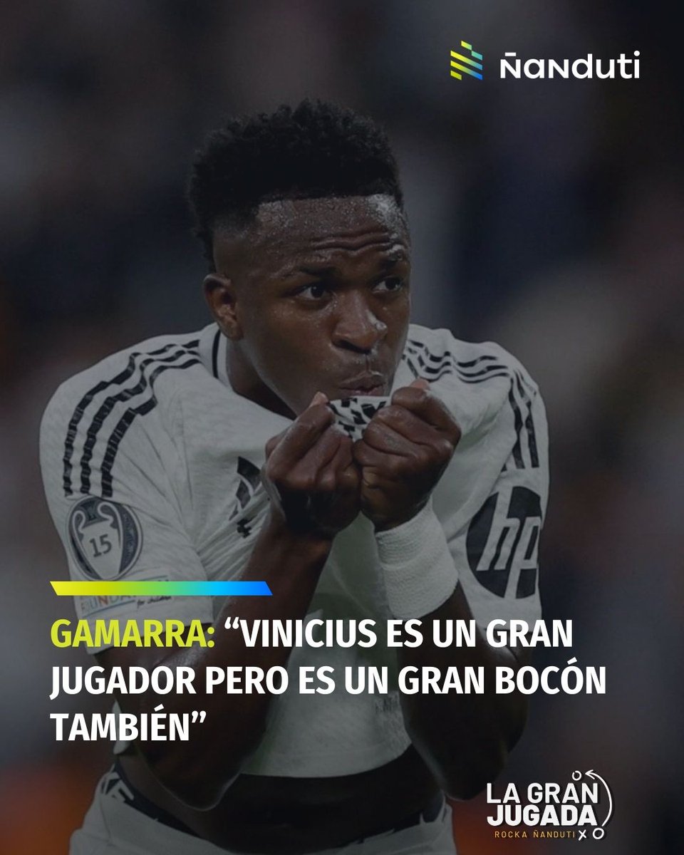 #Deportes 👉Carlos "Colorado" Gamarra, exfutbolista de la Albirroja🇵🇾, conversó con La Gran Jugada, sobre los casos de racismo y acerca de la actitud de Vinícius Júnior🇧🇷.

🧐“Es un gran jugador pero es un gran bocón también. Real Madrid tiene siete u ocho jugadores del mismo
