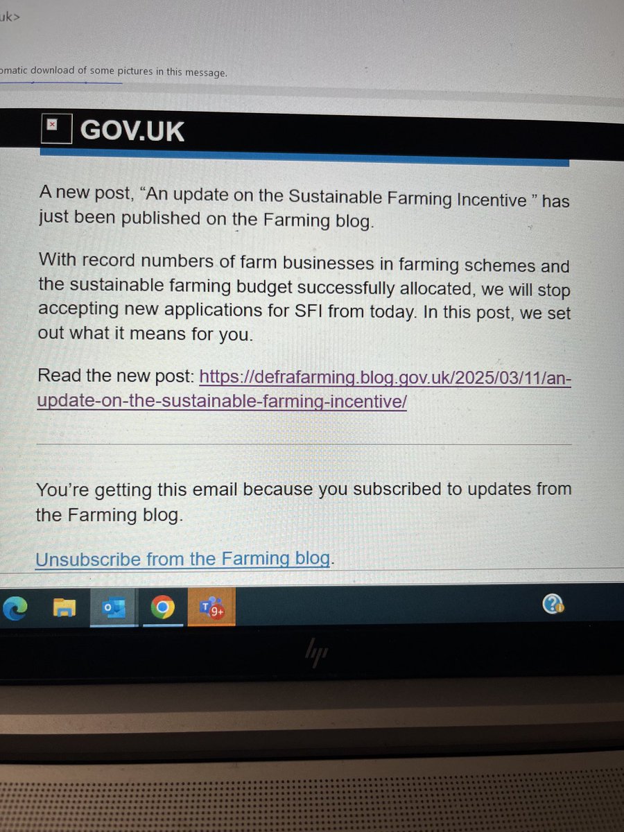 Government making friends of farmers again!!! Not sure changing any industrial policy with immediate effect is a constructive way to build a profitable sector, even without the other policy pressures stacking up