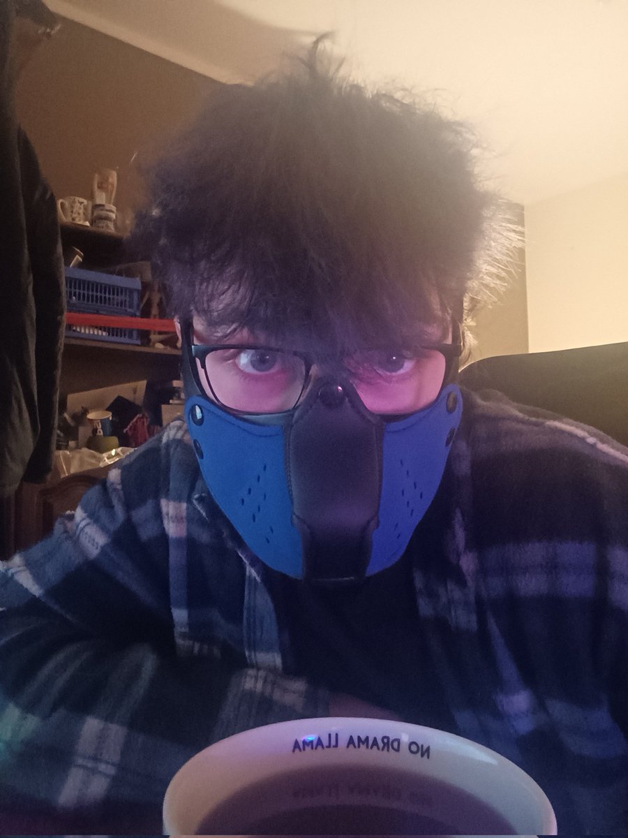 stormypupper's tweet photo. puppy haz tea! ☕ 

anyone else love raspberries lotz too?
#gayboy #lgbtq #queer #puppyplay #pupplay #gaypup #gaypupplay #puppykink #gaypuppyplay #puphood #pupmuzzle #pupcommunity https://t.co/KbsTMUhwSD