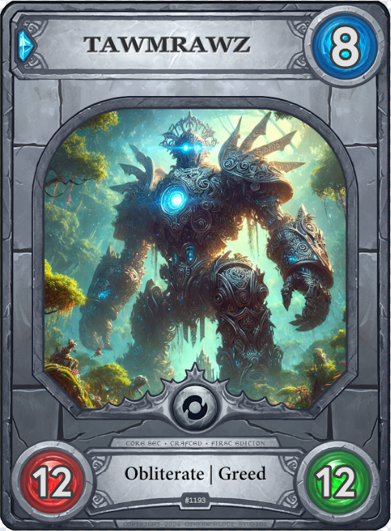 Been working the last few months as the Lead Designer of Core Set 25, the latest set from <a href="/OtherworldlyTCG/">Champions of Otherworldly Magic 🔮</a> Officially launching from the beta stage at 8PM EDT tonight. Snuck my own card in the set🤫. Check it out at championstcg.com