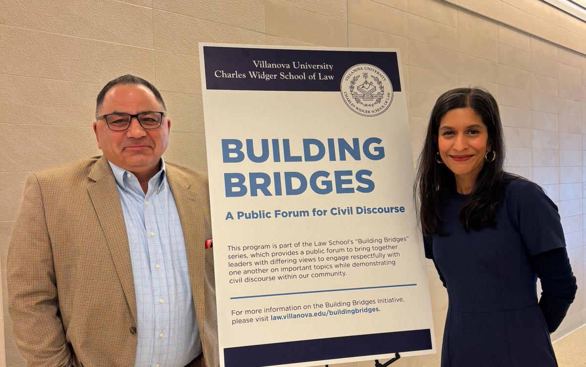 chanenson's tweet photo. It was a pleasure to welcome @DSafavianEsq &amp; Insha Rahman (@verainstitute) to a packed room @Villanova_Law today. Their discussion about bipartisan criminal justice reform was a perfect fit for Dean @MarkCAlexander's Building Bridges series. Thanks to VU @FedSoc @acslaw &amp; CrimLaw https://t.co/DpWd7YoTQb