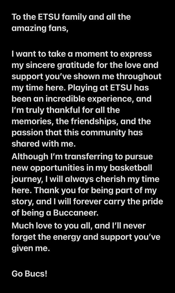 Thank you ETSU!