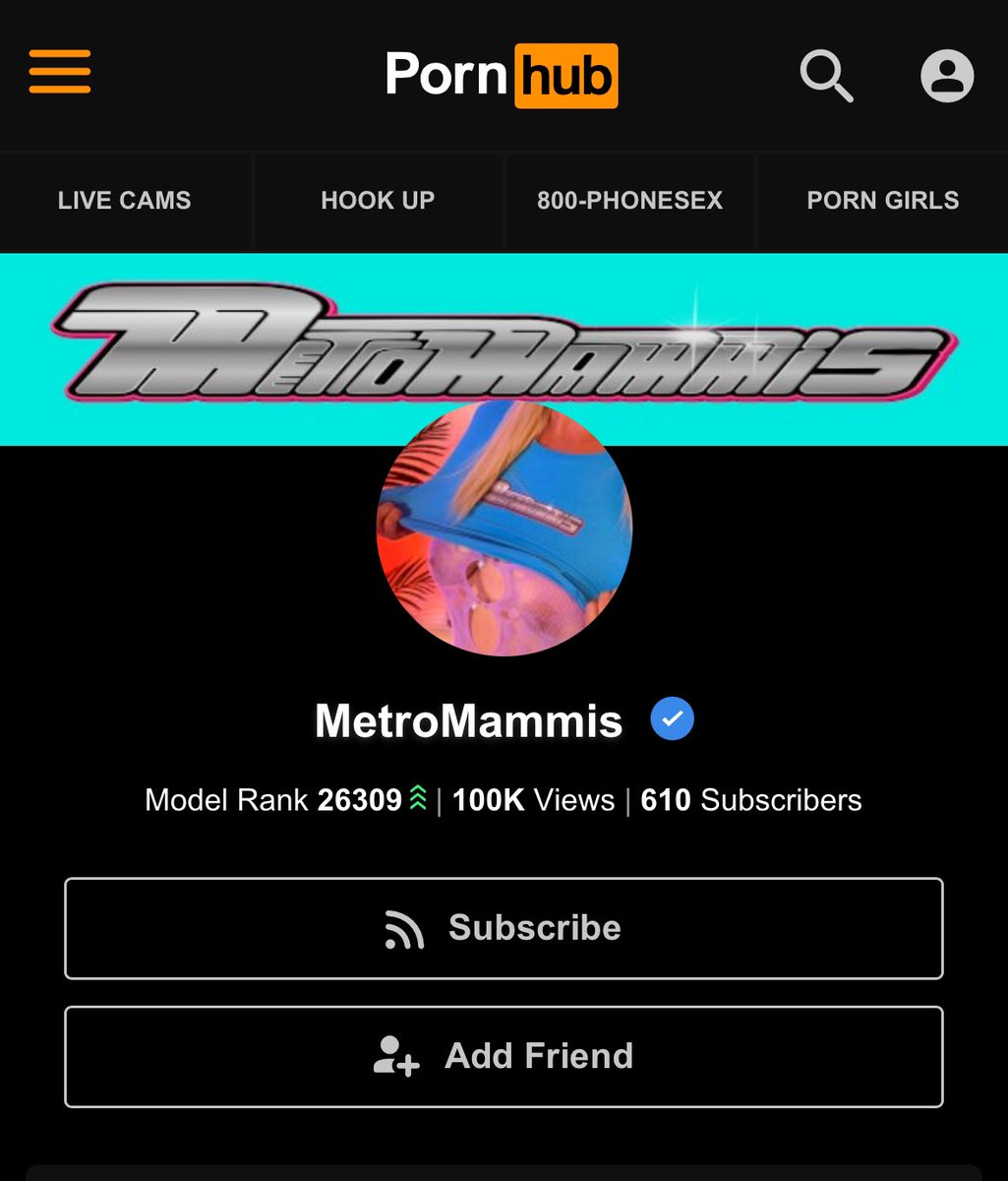 MetroMAMMIS's tweet photo. After 5 months just hit 100k on @Pornhub💦 #TeamMetro https://t.co/TwI4dKkM0w